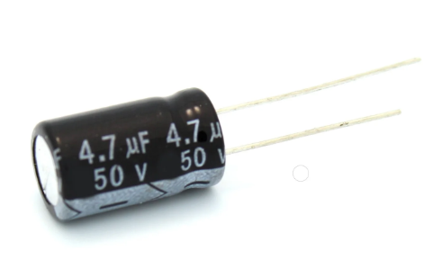 4.7uF 50V 5X11mm Through Hole Electrolytic Capacitor