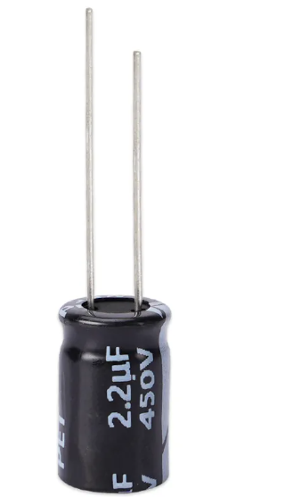 2.2uF 450V 8X12mm Through Hole Electrolytic Capacitor