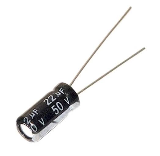 22uF 50V 5X11mm Through Hole Electrolytic Capacitor